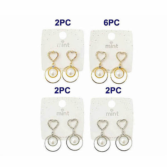 JAE45555 - Pearl Heart Earring