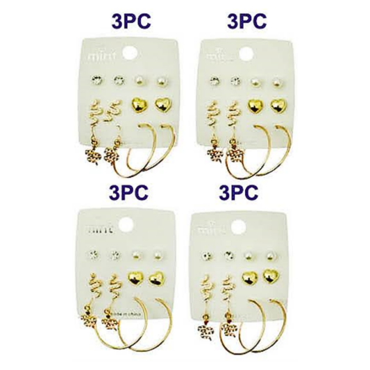 JAE45577 - 6 Pair Snake Earring Set