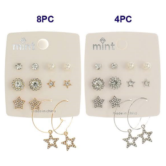 JAE45584 - 6 Pair Star Earring Set