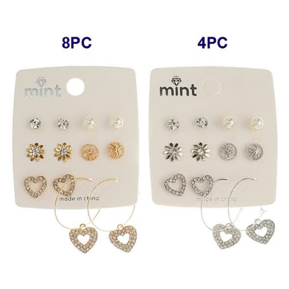 JAE45587 - 6 Pair Heart Earring Set