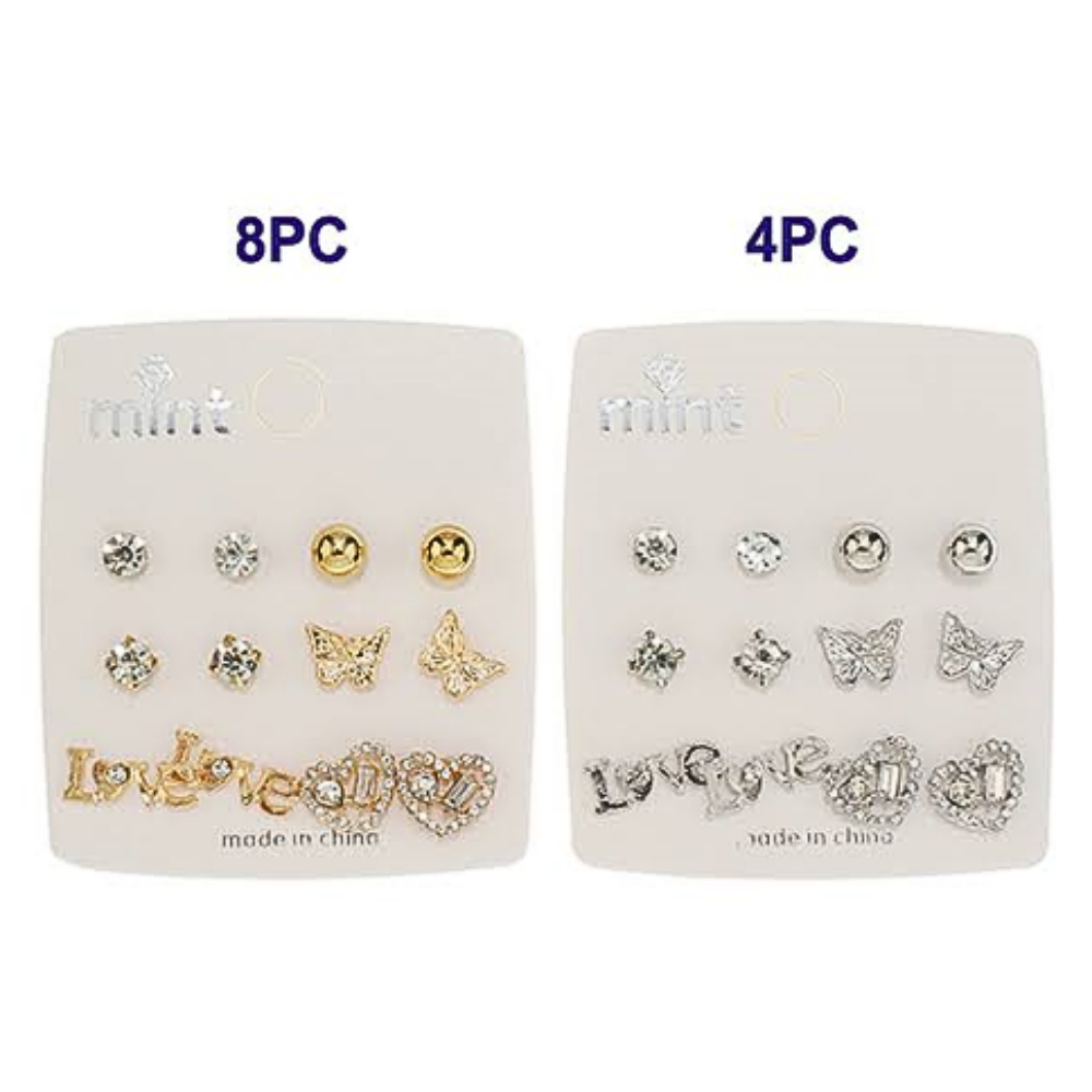 JAE45630 - 6 Pair Heart Earring Set