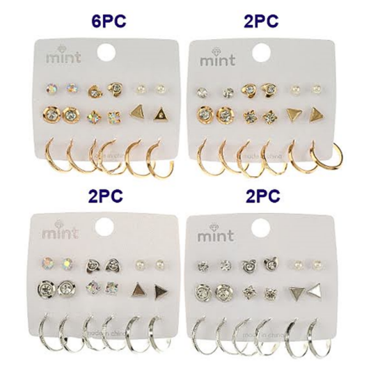JAE45655 - 9 Pair Earring Set