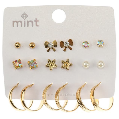 JAE45657 - 9 Pair Earring Set