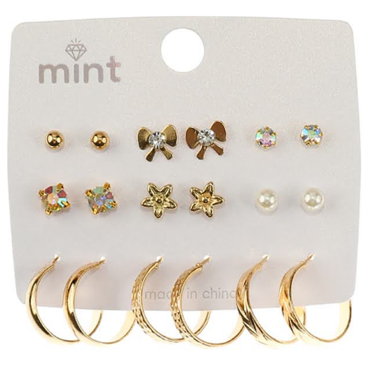 JAE45657 - 9 Pair Earring Set
