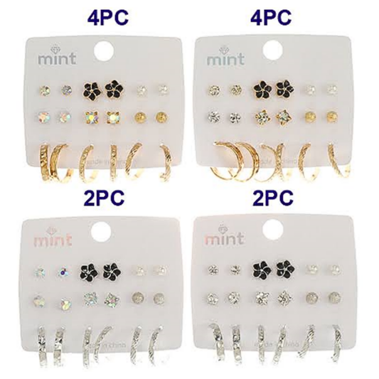 JAE45659 - 9 Pair Earring Set