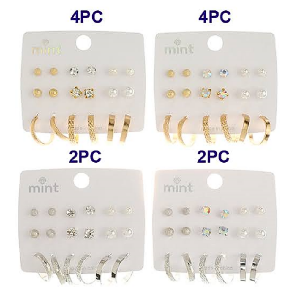 JAE45663 - 9 Pair Earring Set