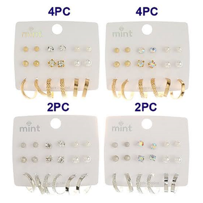 JAE45663 - 9 Pair Earring Set