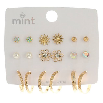 JAE45668 - 9 Pair Earring Set