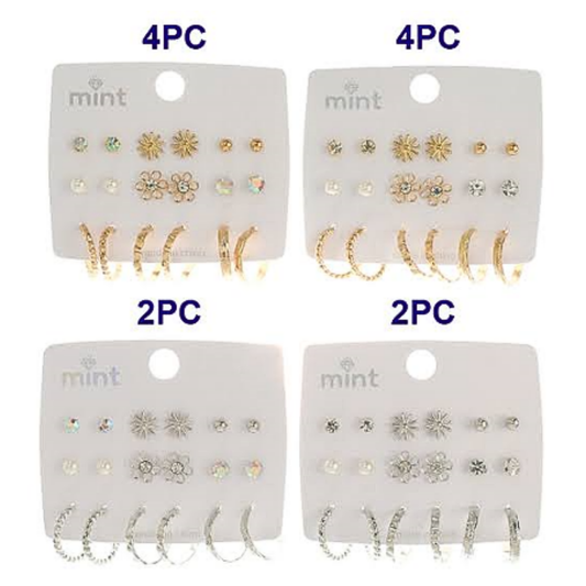 JAE45668 - 9 Pair Earring Set