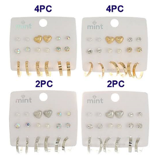 JAE45670 - 9 Pair Earring Set