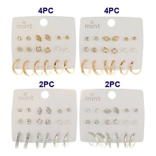 JAE45677 - 9 Pair Earring Set