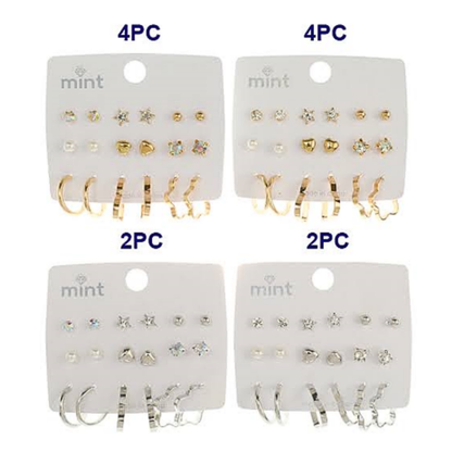 JAE45682 - 9 Pair Earring Set