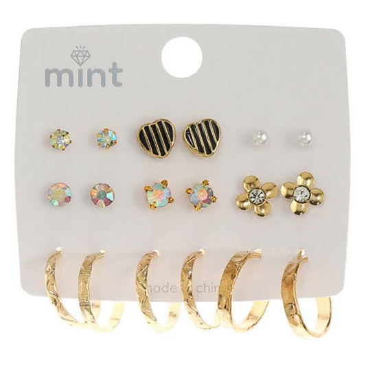 JAE45683 - 9 Pair Earring Set