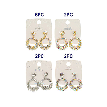 JAE45781 - Pavé Circle Drop Earrings