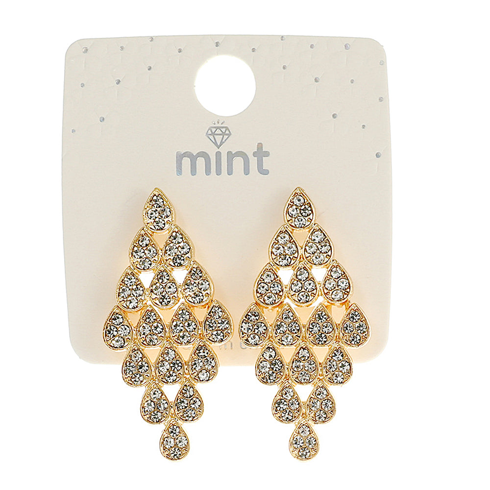 JAE45832 - Rhinestone Cascade Earring