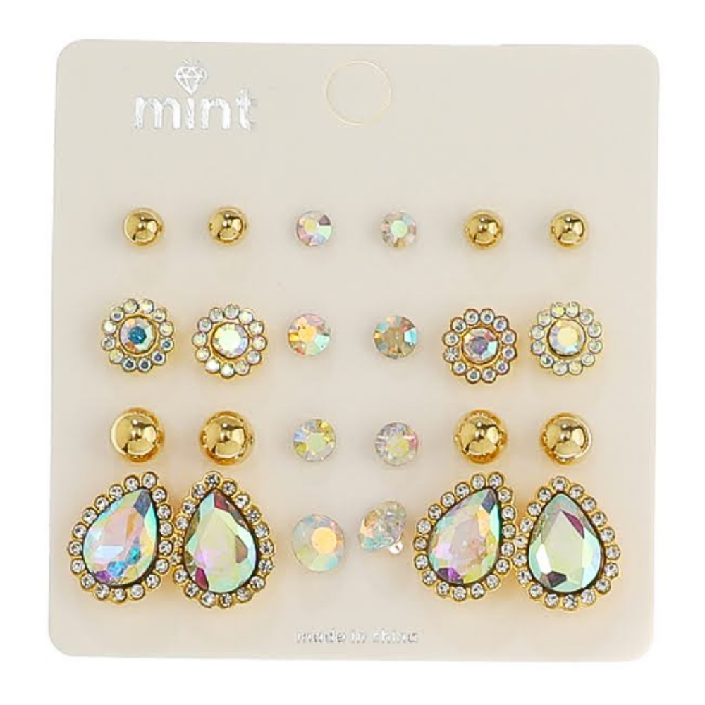 JAE45894 - 12 Pair Earring Set