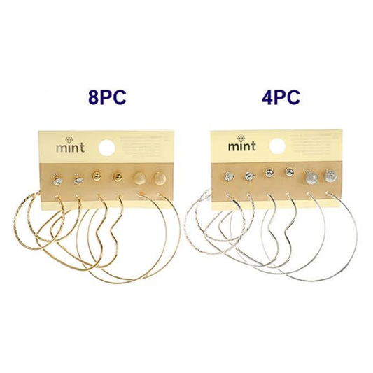 JAE45898 - 6 Pair Hoop Earring Set
