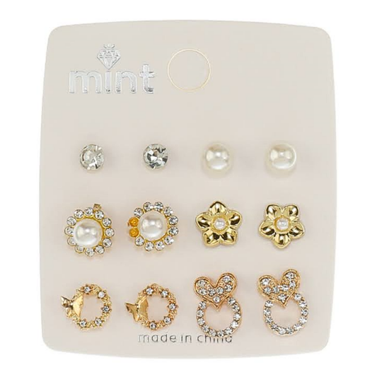 JAE45904 - 6 Pair Earring Set