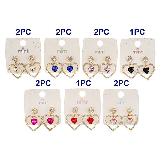 JAE45942 - Crystal Heart Earring