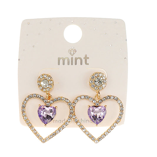 JAE45942 - Crystal Heart Earring