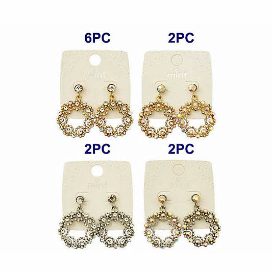 JAE46057 - Rhinestone Cluster Earring