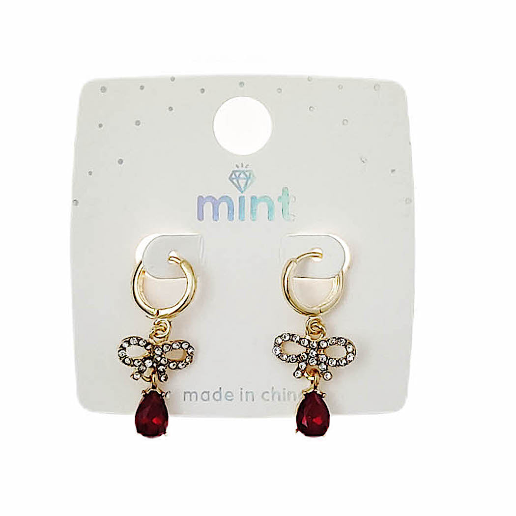 JAE46126 - Coquette Bow Dangle Earring