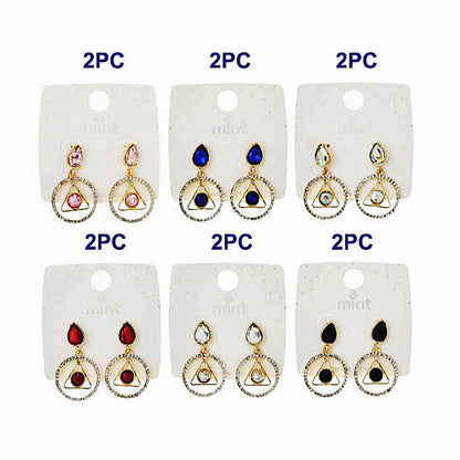 JAE46129 - Geometric Crystal Earring