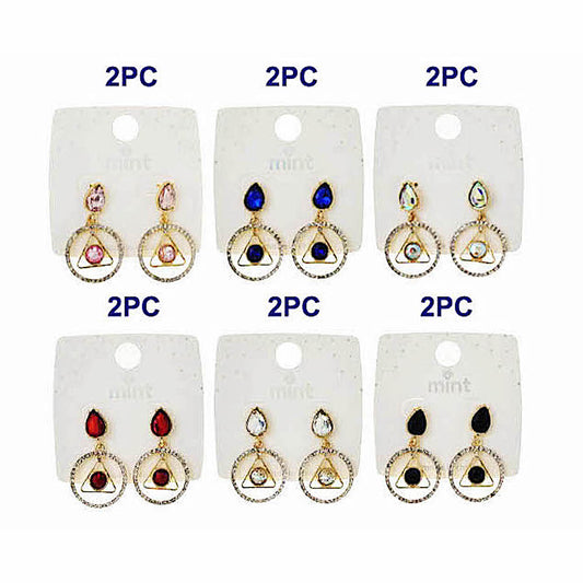 JAE46129 - Geometric Crystal Earring