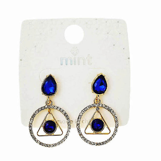 JAE46129 - Geometric Crystal Earring
