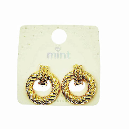 Clip On Swirl Statement Earring