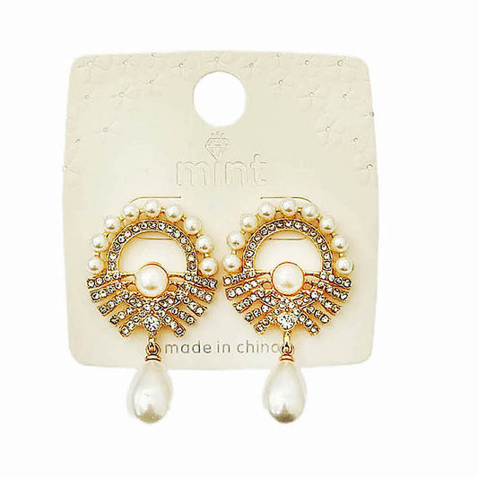 JAE46326 - Vintage Pearl Droplet Earring