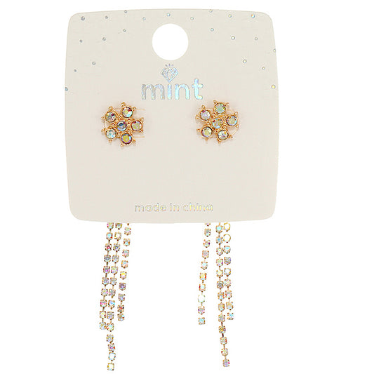 JAE46364 - Flower Front-Back Earring
