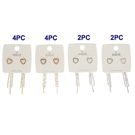 JAE46365 - Heart Front-Back Earring