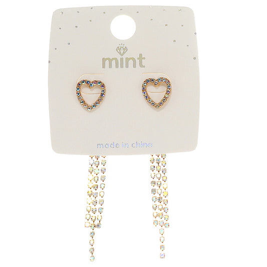 JAE46365 - Heart Front-Back Earring