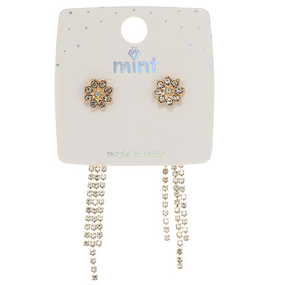 JAE46368 - Flower Front-Back Earring