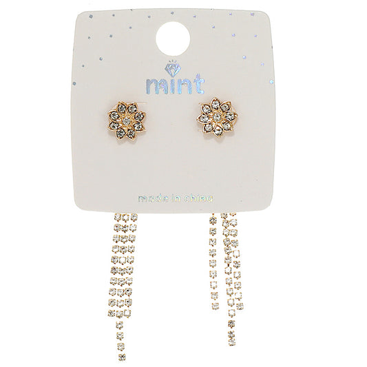 JAE46368 - Flower Front-Back Earring