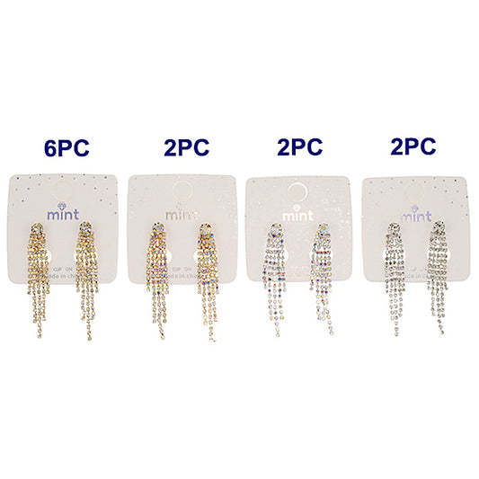 JAE46372C - Clip On Rhinestone Earring