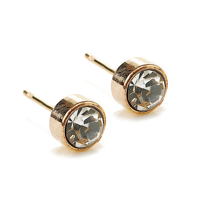 36 PCS Gold Rhinestone Stud Earrings