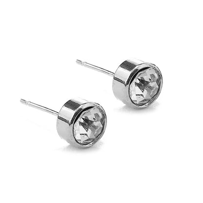 36 PCS Silver Rhinestone Stud Earrings