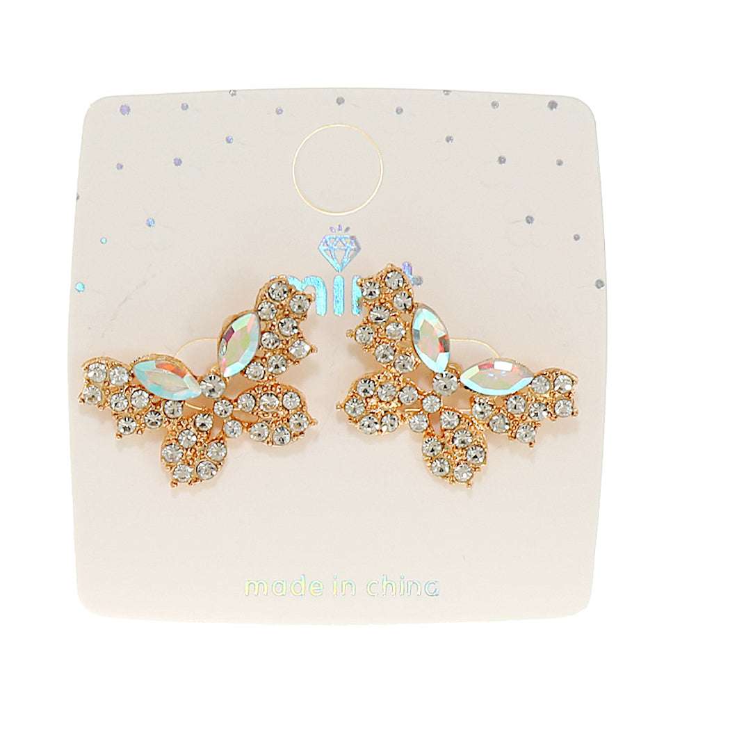 JAE46472 - Crystal Butterfly Post Earring