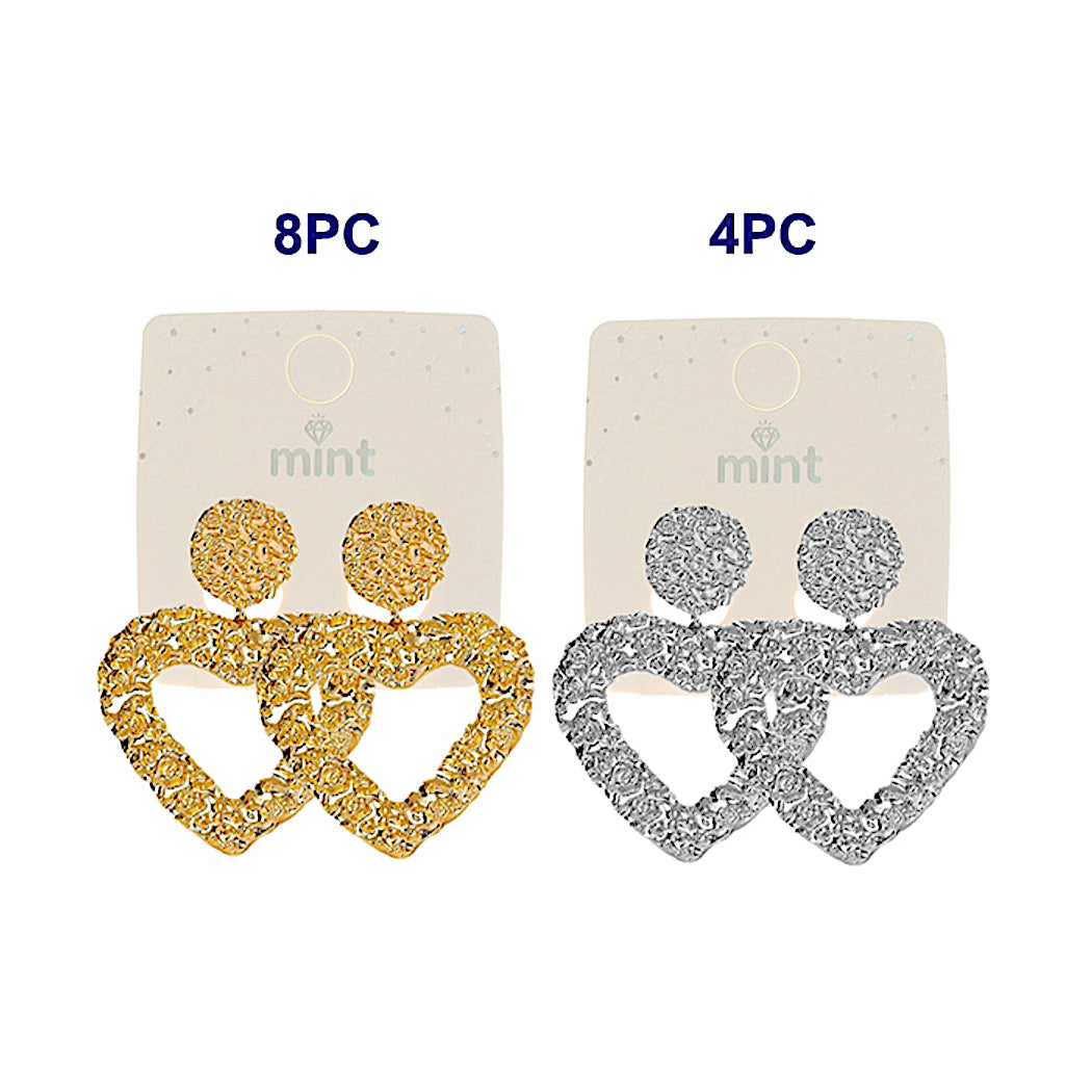 JAE46491 - Textured Chunky Heart Earring