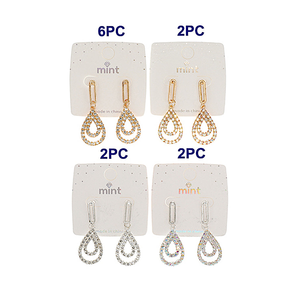 Rhinestone Teardrop Earring
