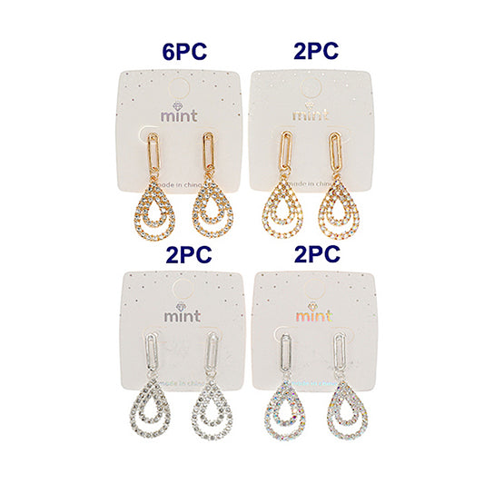 Rhinestone Teardrop Earring