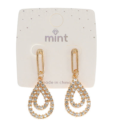 Rhinestone Teardrop Earring