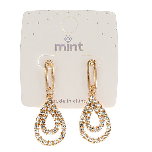 Rhinestone Teardrop Earring