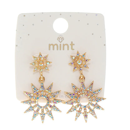 JAE46552 - Rhinestone Sun Earring