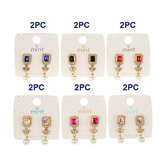 JAE46568 - Crystal Pearl Droplet Earring