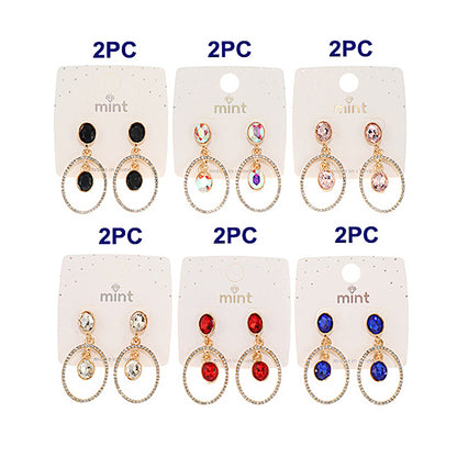 Crystal Oval Earring