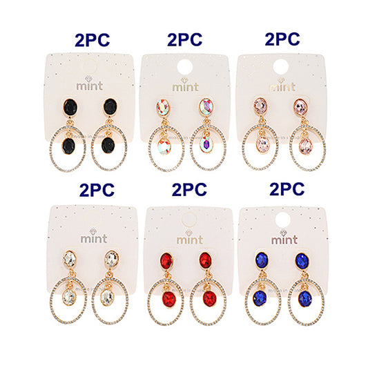 Crystal Oval Earring