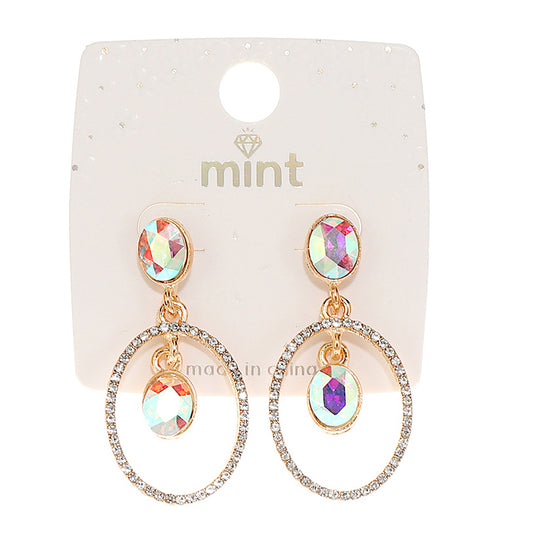 Crystal Oval Earring